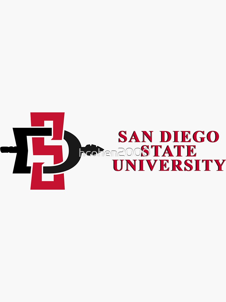 San Diego State University Sticker For Sale By Hcohen2000 Redbubble 