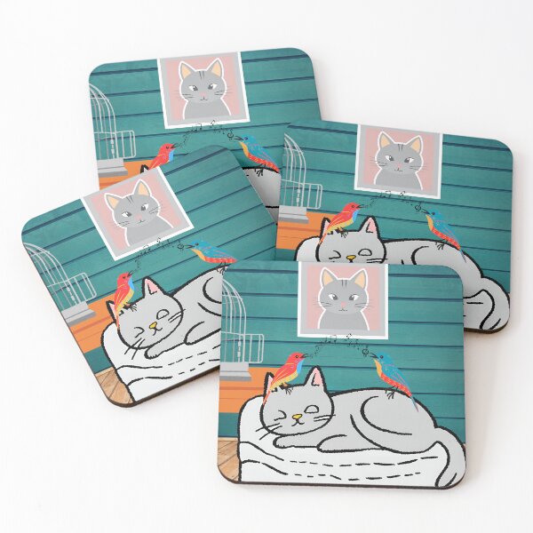 Item preview, The birds sing while the cat sleeps designed and sold by Decimo12.