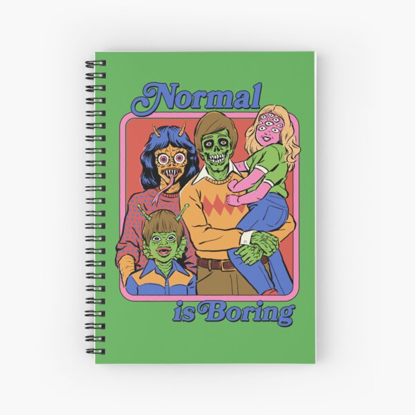 Vista previa del artículo con la obra «Lo normal es aburrido», diseñado y vendido por Steven Rhodes.