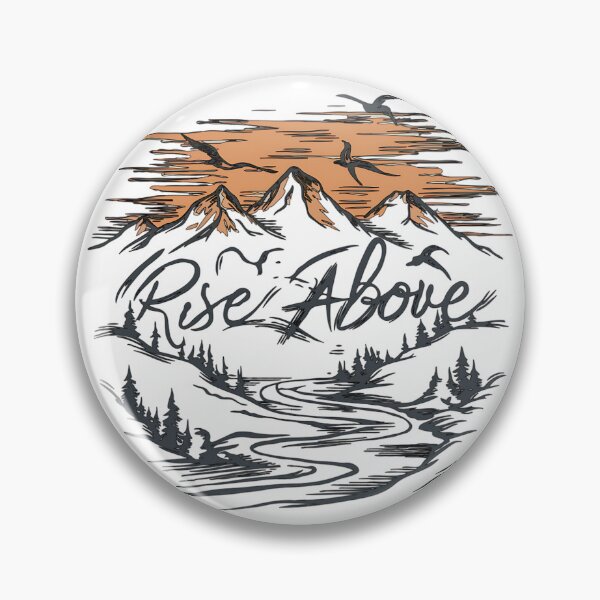 Item preview, Rise Above - Inspirational Mountain Design T-shirt designed and sold by Vector_Vibes.