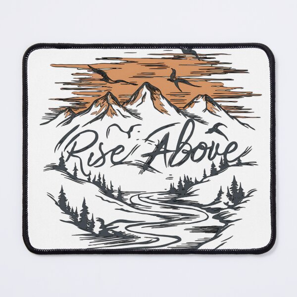 Item preview, Rise Above - Inspirational Mountain Design T-shirt designed and sold by Vector_Vibes.