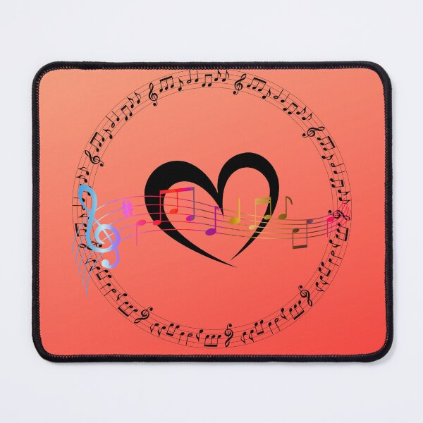 Item preview, Love Music All Around On Peach Gradient designed and sold by BrightrDayMusicArt.