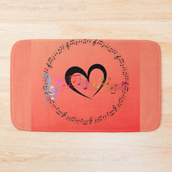 Item preview, Love Music All Around On Peach Gradient designed and sold by BrightrDayMusicArt.
