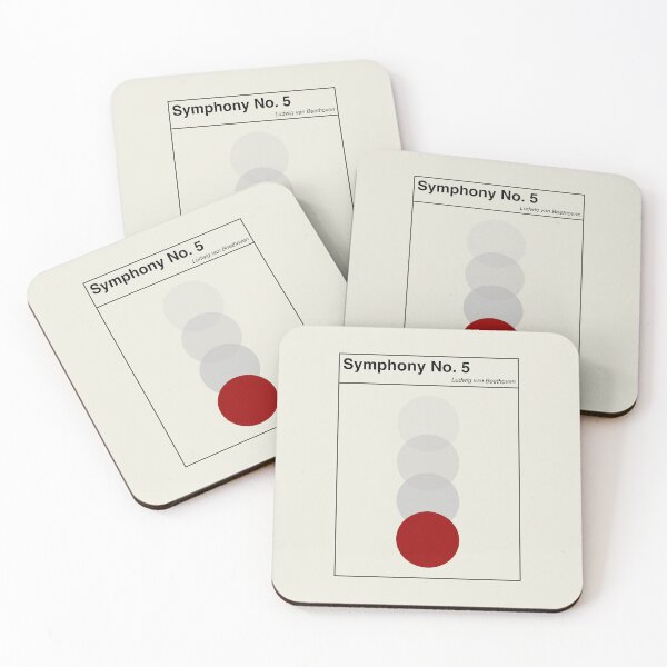 Item preview, Beethoven Symphony No 5 Minimalist Abstract Art Design designed and sold by kakarikihill.