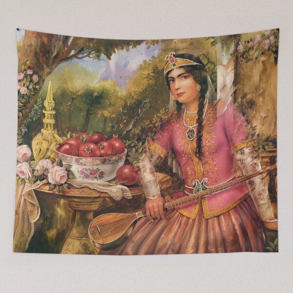 Item preview, Iranian Qajar era girl, Persian art, Iranian painting, Iran designed and sold by mazis.