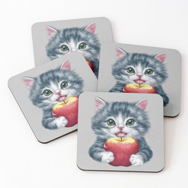 Item preview, Cat is eating apple designed and sold by nimmitrends.