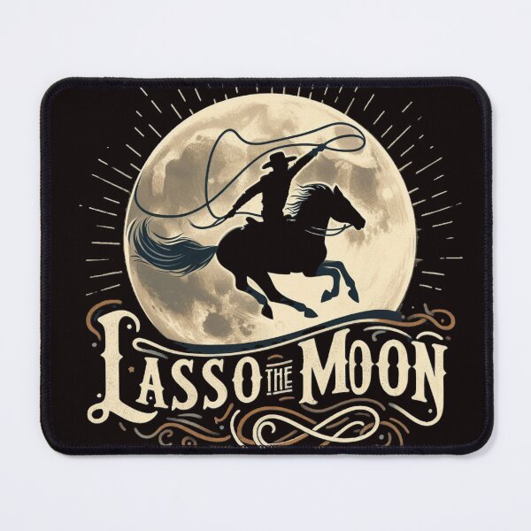 Item preview, Lasso the Moon Vintage Western Cowboy Silhouette designed and sold by GardenReign.