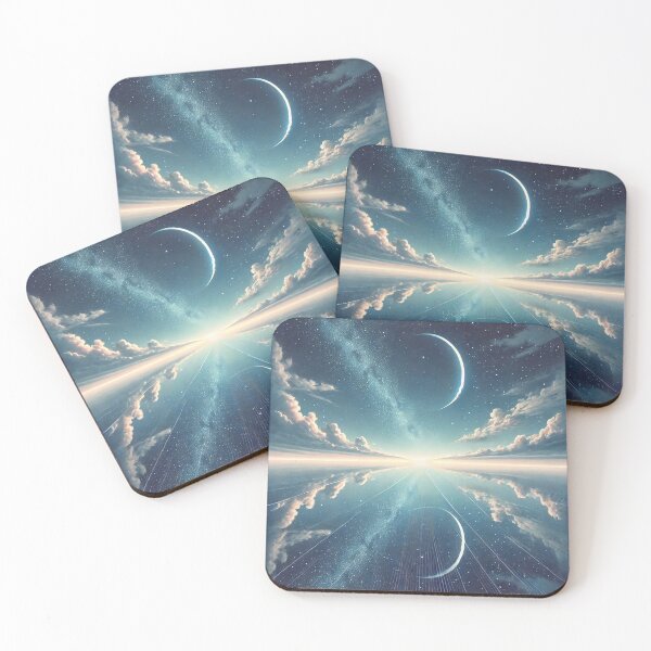 Item preview, Celestial Nightscape with Crescent Moon Reflection	 designed and sold by bietamatkhong.