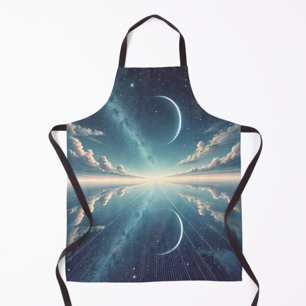 Item preview, Celestial Nightscape with Crescent Moon Reflection	 designed and sold by bietamatkhong.