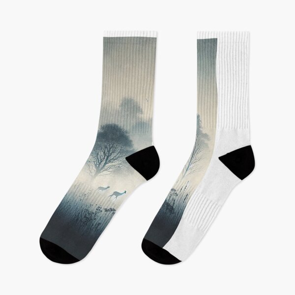 Item preview, Foggy Forest Scene with Deer in the Mist	 designed and sold by bietamatkhong.