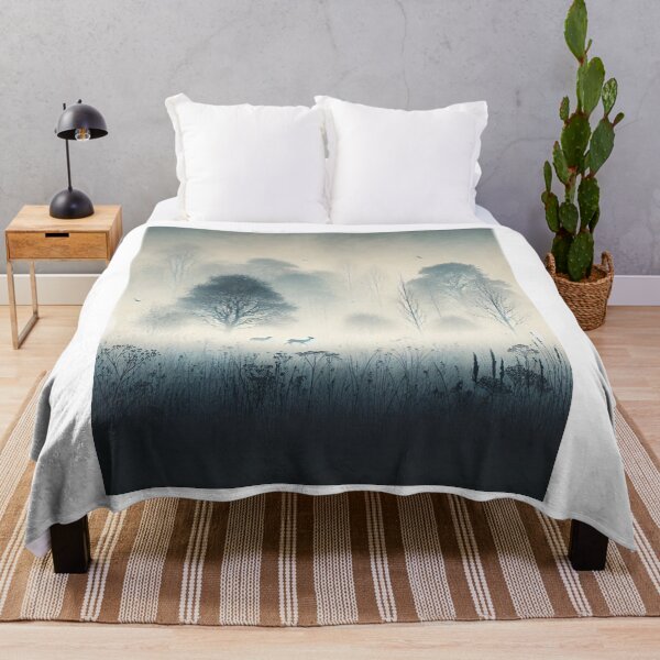 Item preview, Foggy Forest Scene with Deer in the Mist designed and sold by bietamatkhong.