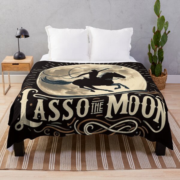 Item preview, Lasso the Moon Vintage Western Cowboy Silhouette designed and sold by GardenReign.