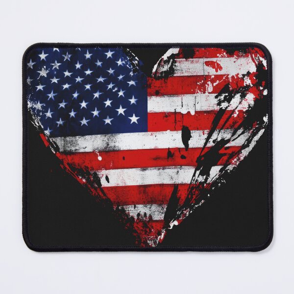 Item preview, American Flag Heart Shaped Distressed designed and sold by harmonicllc.