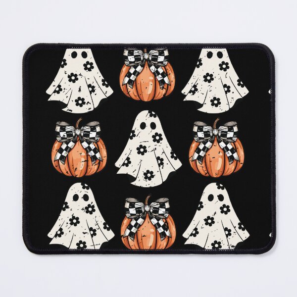 Item preview, spooky but preety pumpkins and ghosts, halloween pattern designed and sold by in-leggings.