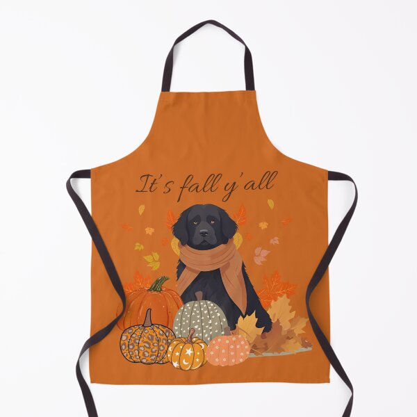 Item preview, 'It's Fall Y'all - Cozy Newfoundland with Pumpkins and Leaves" designed and sold by GoodyPaws.
