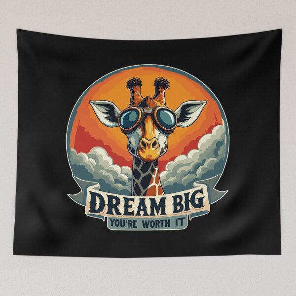 Item preview, Dream Big Dreaming Giraffe Design designed and sold by jondollars.