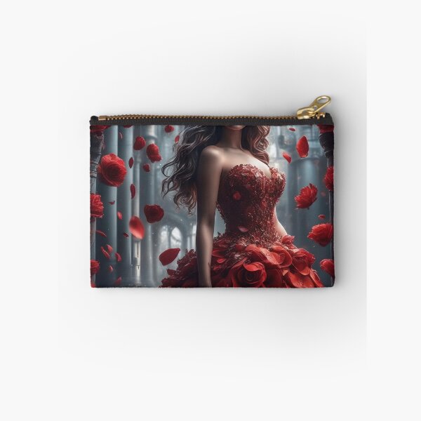 Item preview, Red AI Floral Gown designed and sold by Fantasy-Fashion.
