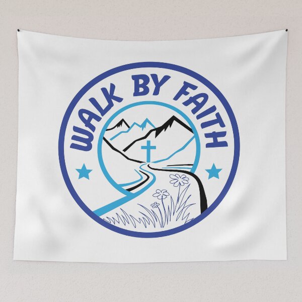 Artikelvorschau, Walk by Faith T-Shirt und Aufkleber entworfen und verkauft von Billium Halder.
