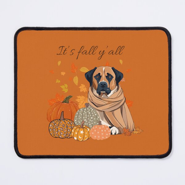 Artikelvorschau, Kopie von „It’s Fall Y’all – Gemütliche Deutsche Dogge mit Kürbissen und Blättern“ entworfen und verkauft von GoodyPaws.