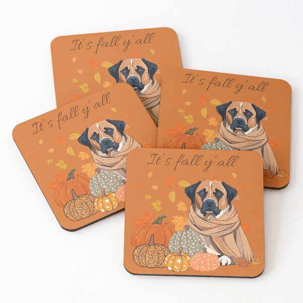 Artikelvorschau, Kopie von „It’s Fall Y’all – Gemütliche Deutsche Dogge mit Kürbissen und Blättern“ entworfen und verkauft von GoodyPaws.
