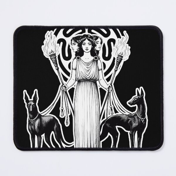 Item preview, Hecate (or Hekate) Goddess of Magic with Torches & Hounds designed and sold by tracydixon.