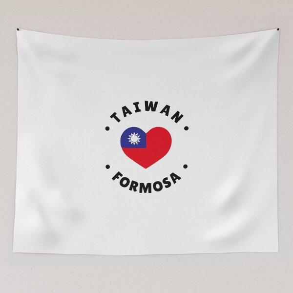 Item preview, TAIWAN FORMOSA Heart Flag designed and sold by AsianWalking.