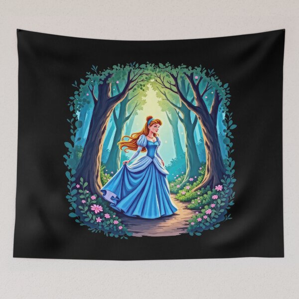 Item preview, Graceful girl walking in forest designed and sold by artwaves.