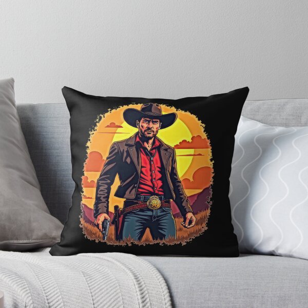 Item preview, Cowboy standing at sunset with gun designed and sold by artwaves.