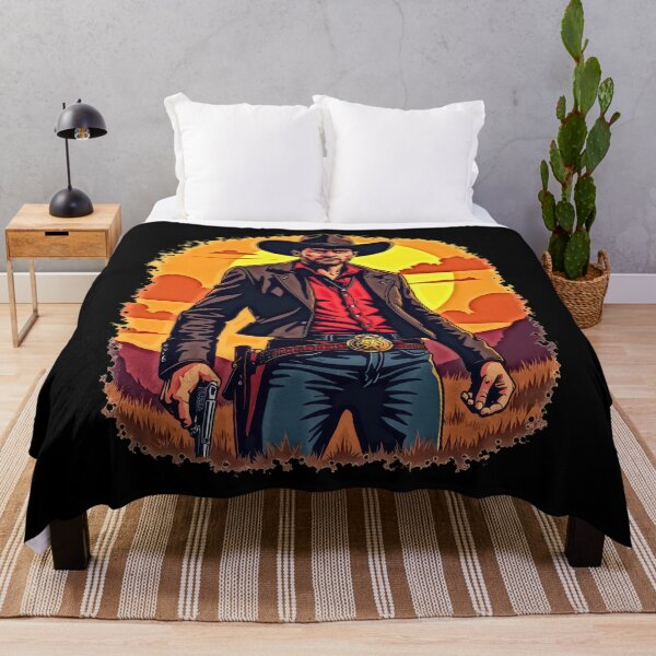 Item preview, Cowboy standing at sunset with gun designed and sold by artwaves.