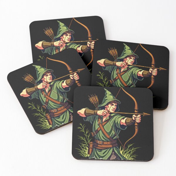 Item preview, Archer in green hood drawing a bow designed and sold by artwaves.