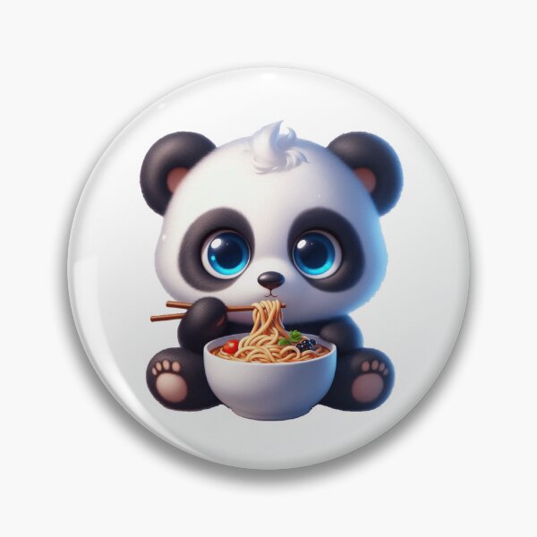 Item preview, Cute Panda Eating Noodles 1 designed and sold by PANDALOVEART.