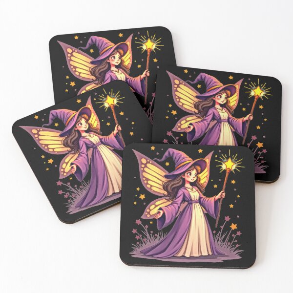 Item preview, Fairy Witch Holding Magic Wand designed and sold by artwaves.