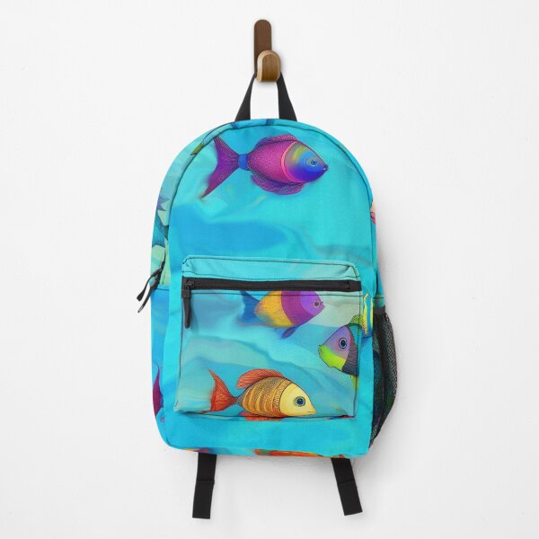 Item preview, Boho Fish Bohemian Style Colorful Fish in Turquoise Water designed and sold by Beachy.