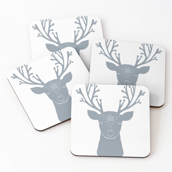 Item preview, Folk Art Christmas Reindeer designed and sold by Coastal Garden Design Studio.