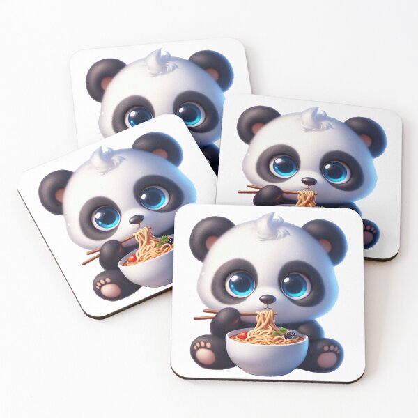 Item preview, Cute Panda Eating Noodles 1 designed and sold by PANDALOVEART.