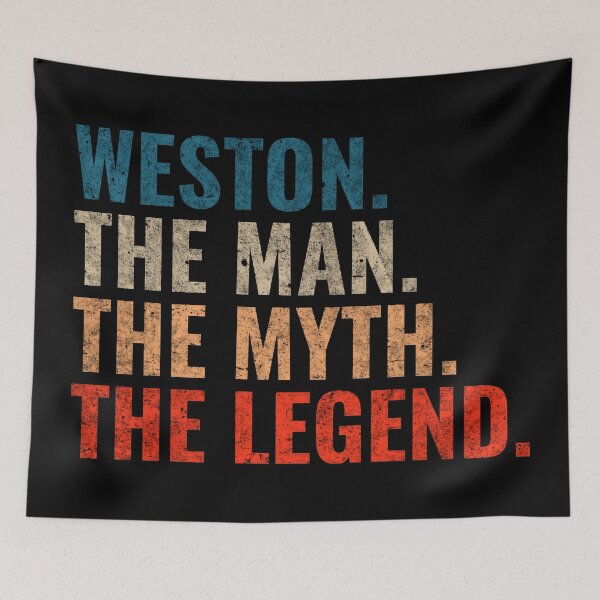 Item preview, Weston The Man The Myth The Legend Weston Name Retro 70s distress designed and sold by Teelogic.