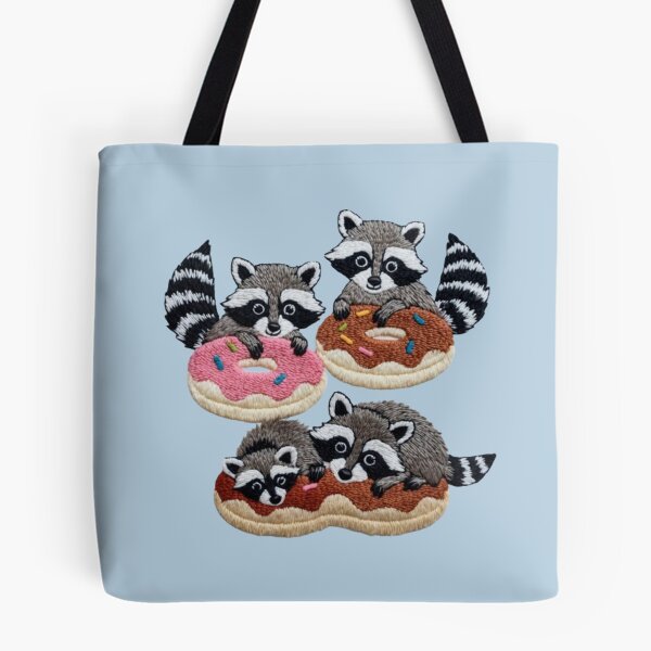 Item preview,  Donut Pillow-Powder Blue Racoon throw pillows_Delicious Glazed Donuts -Be Happy designed and sold by RabiaDesigns.