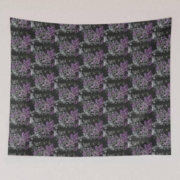 Item preview, Purple and White Flower Common Yarrow Dark Botanical designed and sold by WildWoodlandWitch.
