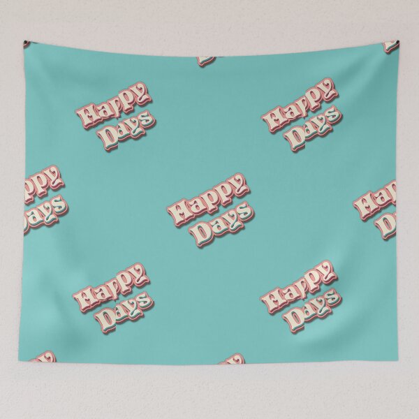 Item preview, ‘Happy Days’ retro-inspired typography designed and sold by trepiu.