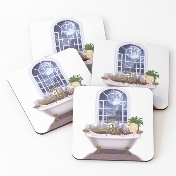 Item preview, Watercolor art bath girl  designed and sold by MariaPencilArt.