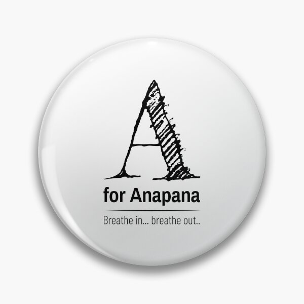 Item preview, Anapana Meditation Breath In Breathe Out Typography Vipassana designed and sold by GraTEEtude.