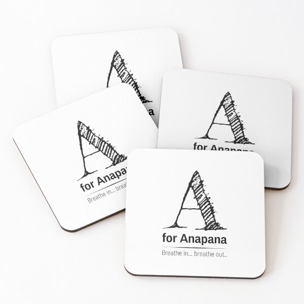 Item preview, Anapana Meditation Breath In Breathe Out Typography Vipassana designed and sold by GraTEEtude.