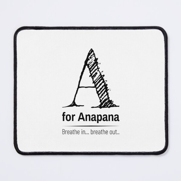 Item preview, Anapana Meditation Breath In Breathe Out Typography Vipassana designed and sold by GraTEEtude.