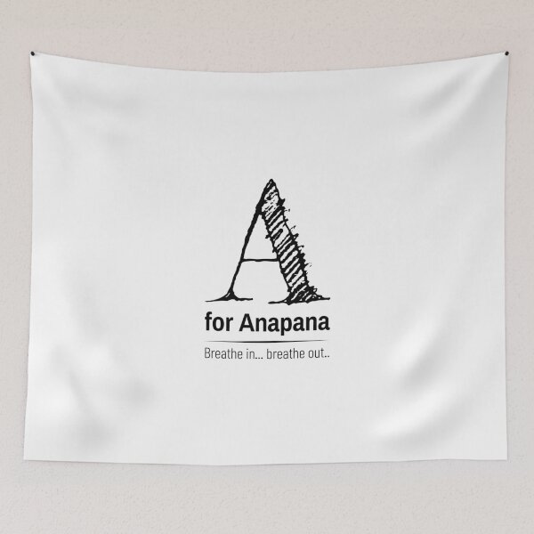 Item preview, Anapana Meditation Breath In Breathe Out Typography Vipassana designed and sold by GraTEEtude.