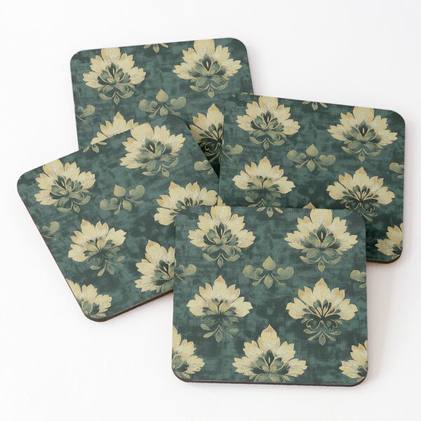 Item preview, Stylish Emerald Green Jacquard  designed and sold by Deepestblue.