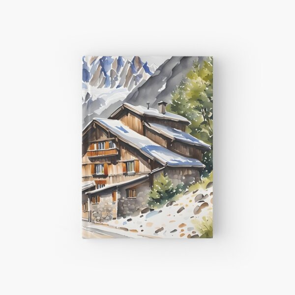 The Alps in France - Watercolour Style Hardcover Journal