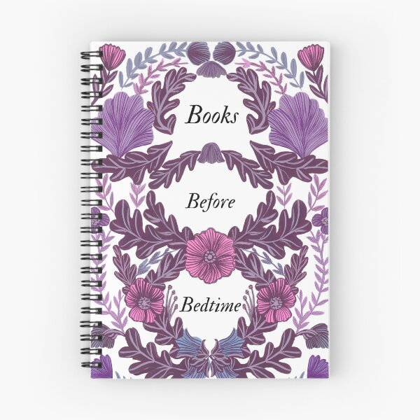 Item preview, Books Before Bedtime - Enchanting Purple Floral Wreath - Nature-Inspired Art by Jemma Jamie Skidmore designed and sold by Jemma Jamie Skidmore.