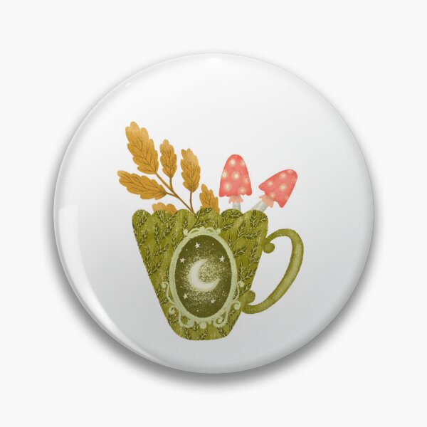 Item preview, Whimsical cottagecore style teacup designed and sold by pinkyfish1010.