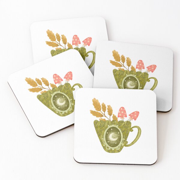 Item preview, Whimsical cottagecore style teacup designed and sold by pinkyfish1010.