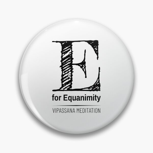 Item preview, E for Equanimity Typography Vipassana Meditation designed and sold by GraTEEtude.
